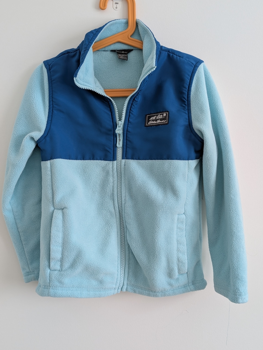 Eddie Bauer Two-Tone Light Blue Fleece Jacket